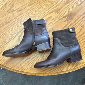 Franco Sarto Deep Chocolate Brown Ankle Booties